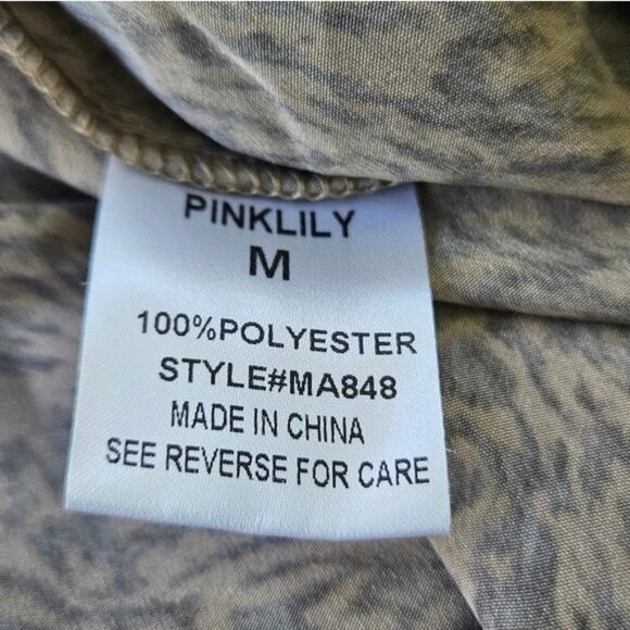 Pink Lily Womens Sleeveless Tie-Strap Peplum Top M 100% Polyester - Picture 3 of 5